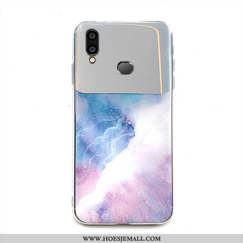 Hoes Samsung Galaxy A10s Trend Dun Ster Siliconen Eenvoudige Hoesje Zilveren