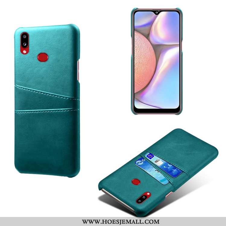 Hoes Samsung Galaxy A10s Leren Hoesje Persoonlijk Ster Koe Anti-fall Mobiele Telefoon Groen