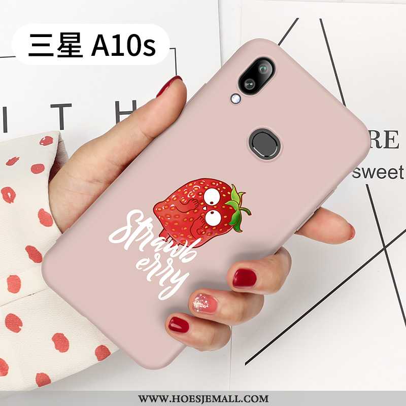 Hoesje Samsung Galaxy A10s Bescherming Persoonlijk Dun Anti-fall Fruit Trend Super Roze