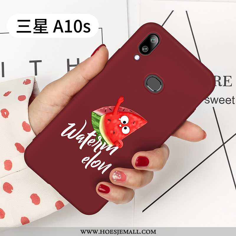 Hoesje Samsung Galaxy A10s Bescherming Persoonlijk Dun Anti-fall Fruit Trend Super Roze