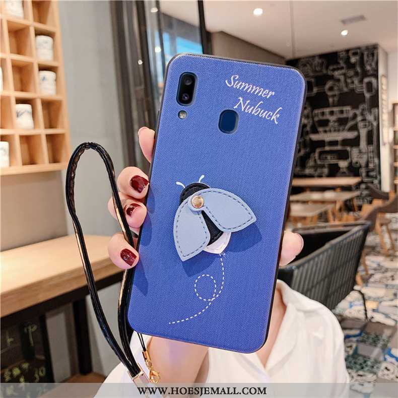 Hoesje Samsung Galaxy A20e Siliconen Mooie Blauw Mobiele Telefoon Zacht Ster Blauwe