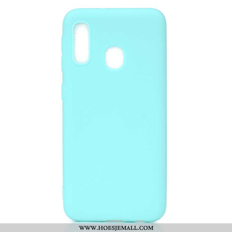 Hoesje Samsung Galaxy A20e Hanger Spotprent Mobiele Telefoon Hoes Ster Snoep Blauwe