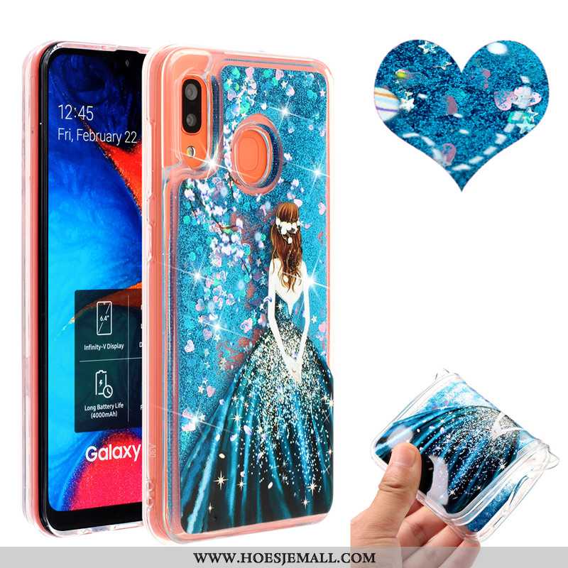 Hoes Samsung Galaxy A20e Drijfzand Ster Roze 2020 Hoesje Anti-fall