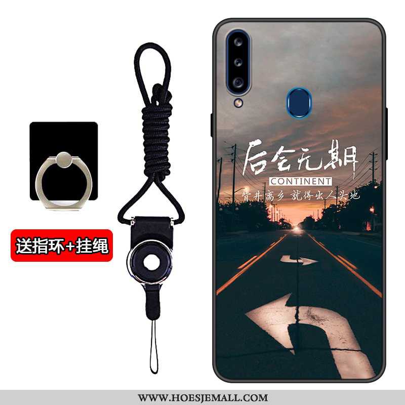 Hoes Samsung Galaxy A20s Trend Bescherming Patroon Hoesje Ster Mooie Anti-fall Zwarte