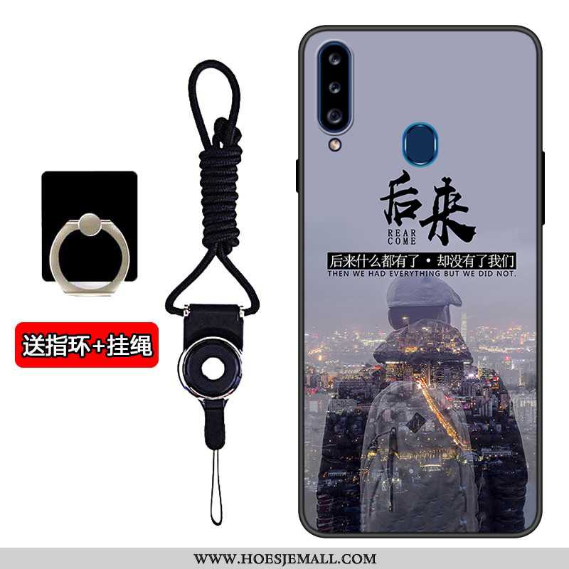 Hoes Samsung Galaxy A20s Trend Bescherming Patroon Hoesje Ster Mooie Anti-fall Zwarte