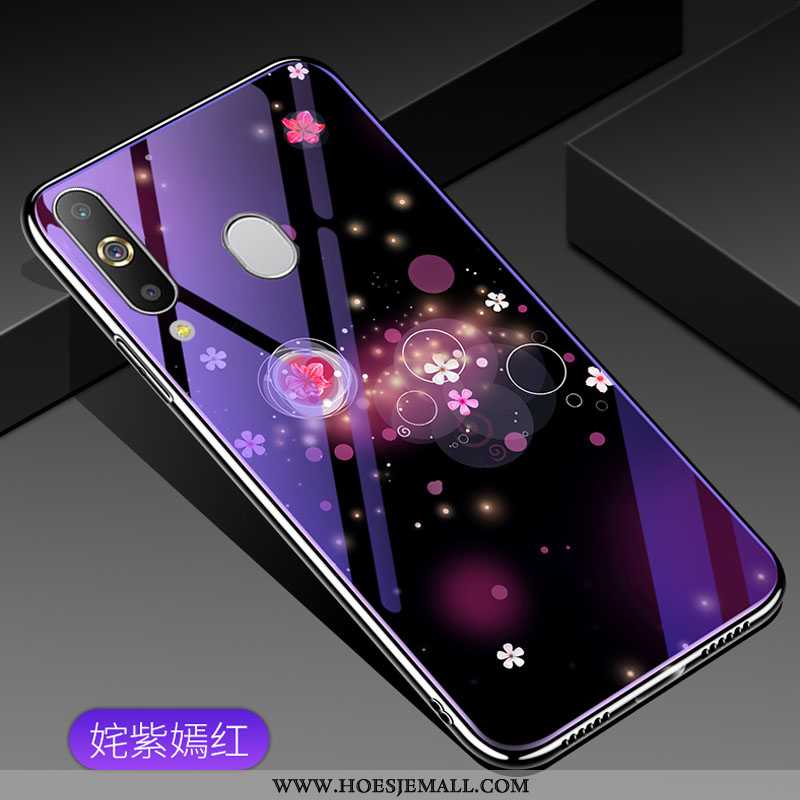 Hoes Samsung Galaxy A20s Scheppend Trend Siliconen Purper Anti-fall Glas Lovers