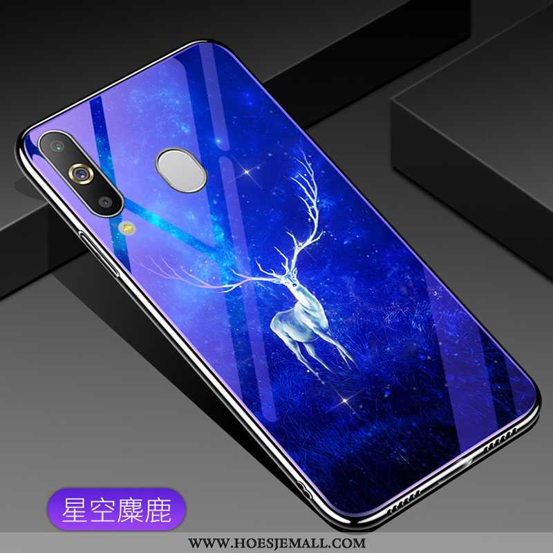 Hoes Samsung Galaxy A20s Scheppend Trend Siliconen Purper Anti-fall Glas Lovers