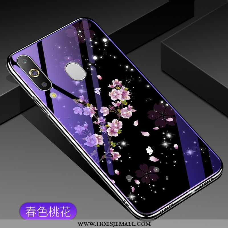 Hoes Samsung Galaxy A20s Scheppend Trend Siliconen Purper Anti-fall Glas Lovers