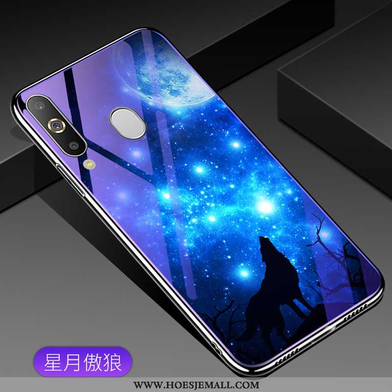 Hoes Samsung Galaxy A20s Scheppend Trend Siliconen Purper Anti-fall Glas Lovers