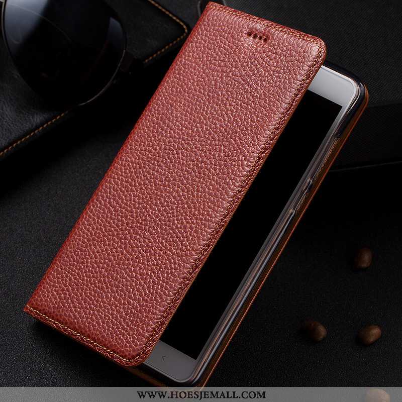 Hoesje Samsung Galaxy A20s Bescherming Leren Anti-fall Folio Mobiele Telefoon Patroon Rood