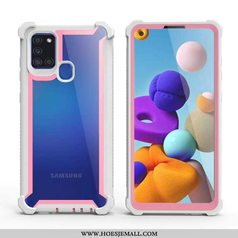 Hoesje Samsung Galaxy A21s Bescherming Hoes Groen All Inclusive Mobiele Telefoon Gasbag Ster