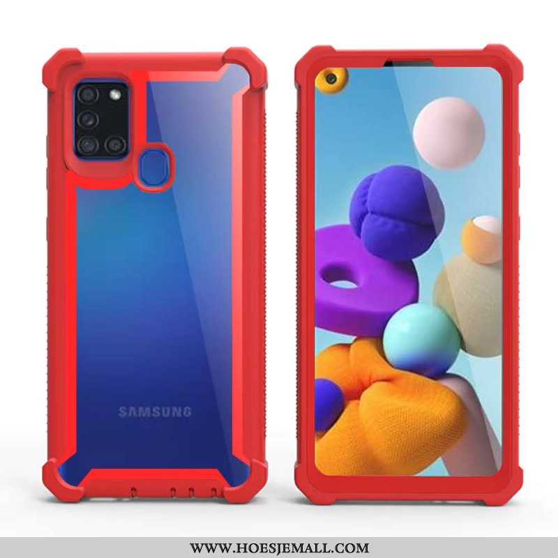 Hoesje Samsung Galaxy A21s Bescherming Hoes Groen All Inclusive Mobiele Telefoon Gasbag Ster