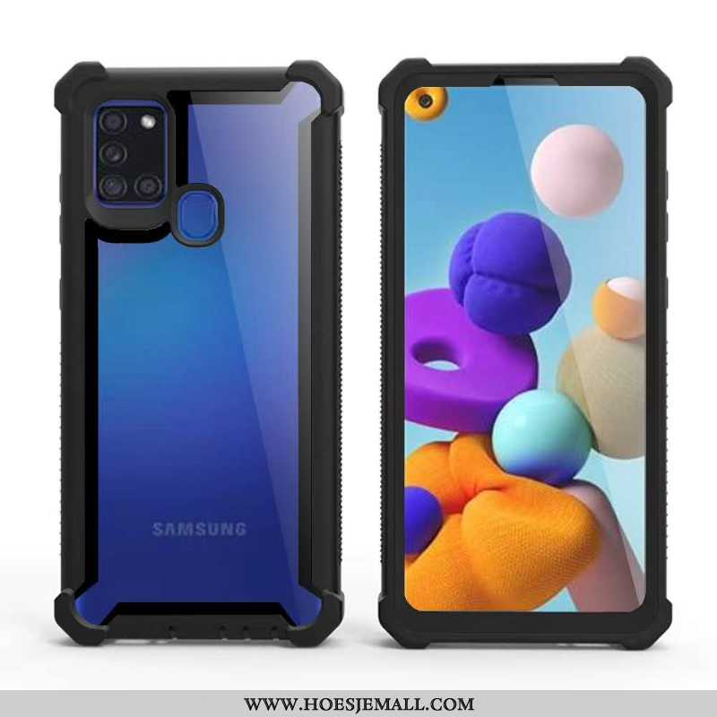 Hoesje Samsung Galaxy A21s Bescherming Hoes Groen All Inclusive Mobiele Telefoon Gasbag Ster