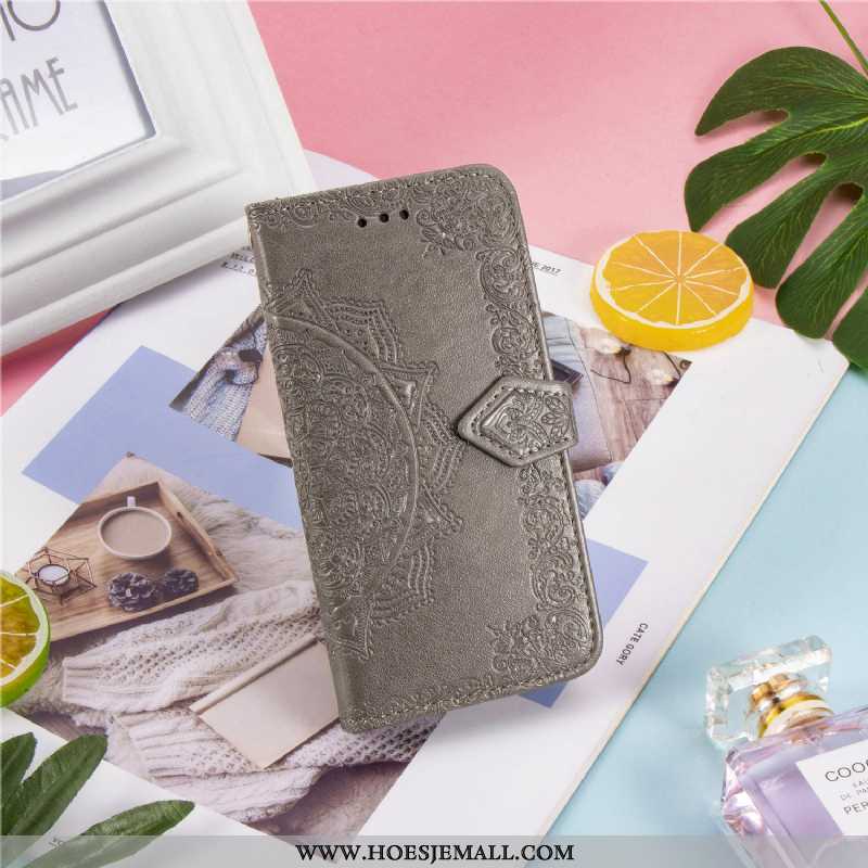 Hoes Samsung Galaxy A21s Portemonnee Leren Hoesje Anti-fall Mobiele Telefoon Roze Ondersteuning Foli