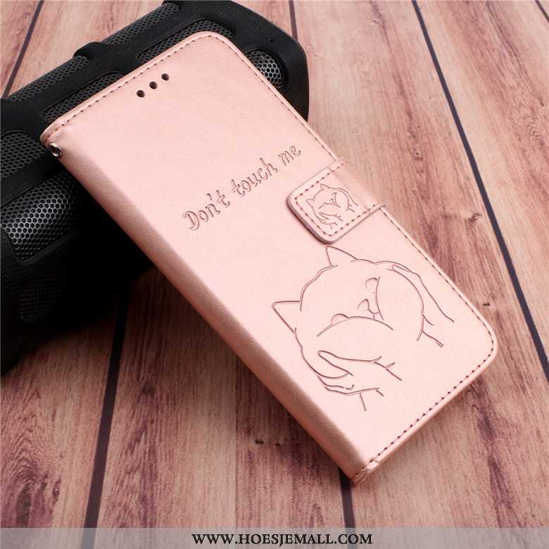 Hoesje Samsung Galaxy A30s Leren Bescherming Roze Mobiele Telefoon Ster Folio
