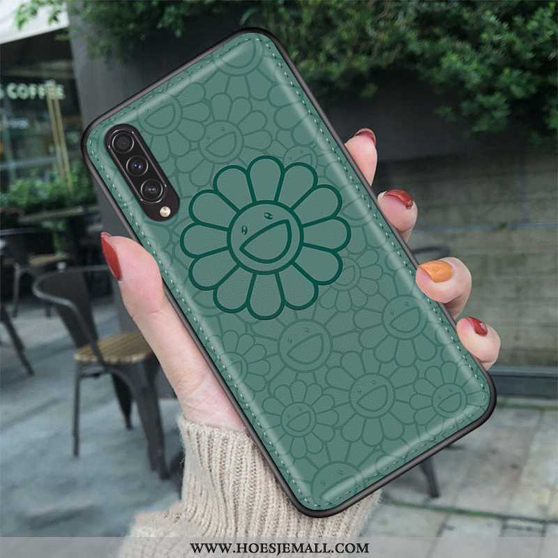 Hoes Samsung Galaxy A30s Trend Zacht Hoesje Anti-fall Zon Siliconen Groen