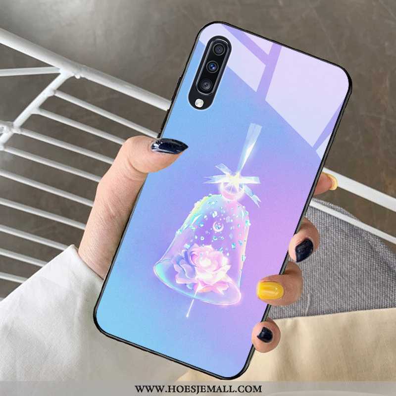 Hoesje Samsung Galaxy A30s Spotprent Mooie Hart Glas Bescherming Mobiele Telefoon Net Red Blauwe