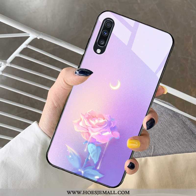 Hoesje Samsung Galaxy A30s Spotprent Mooie Hart Glas Bescherming Mobiele Telefoon Net Red Blauwe