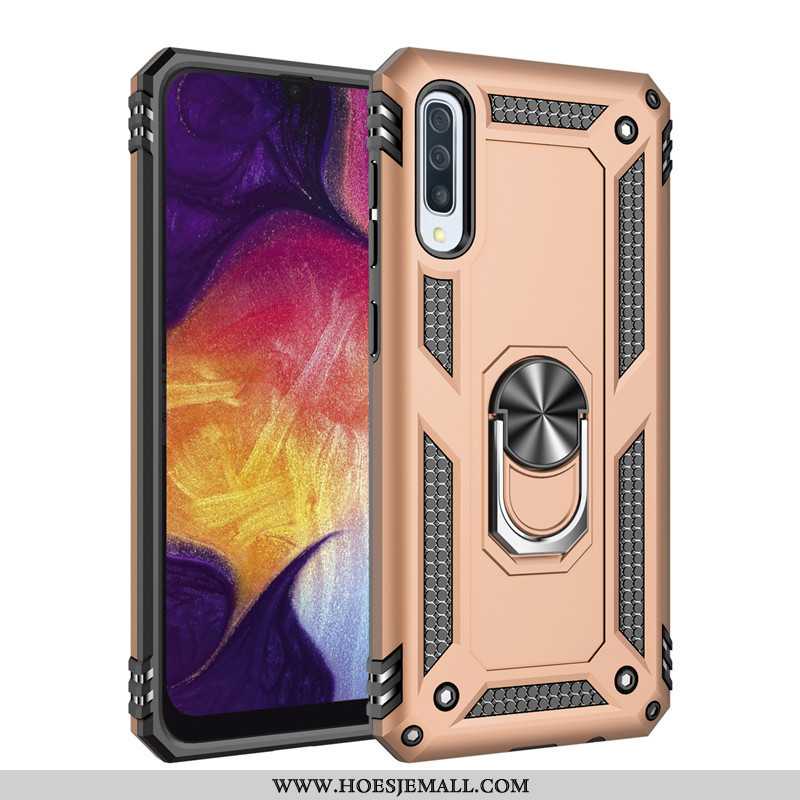 Hoes Samsung Galaxy A30s Zacht Siliconen Hoesje All Inclusive Ondersteuning Ring Trend Zwarte