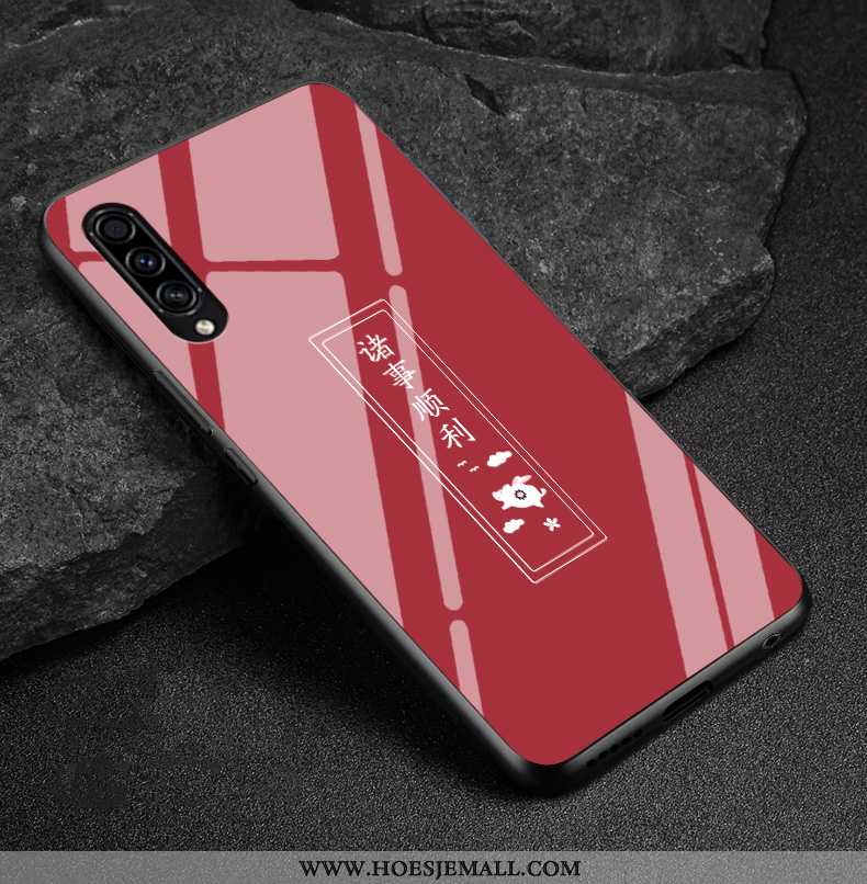 Hoes Samsung Galaxy A30s Zacht Siliconen Ster Trend Scheppend Hoesje Rood