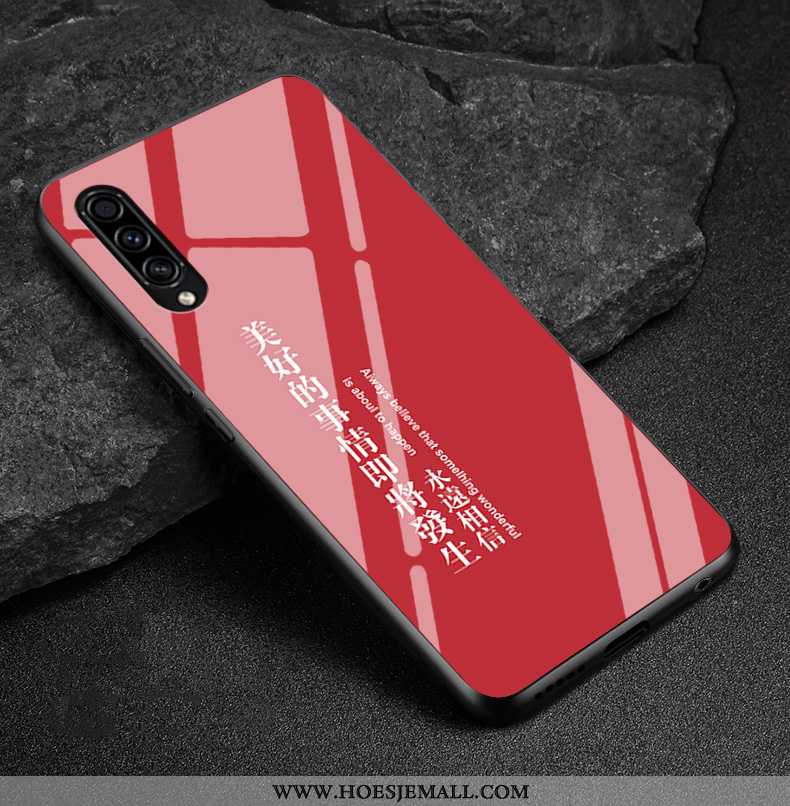 Hoes Samsung Galaxy A30s Zacht Siliconen Ster Trend Scheppend Hoesje Rood