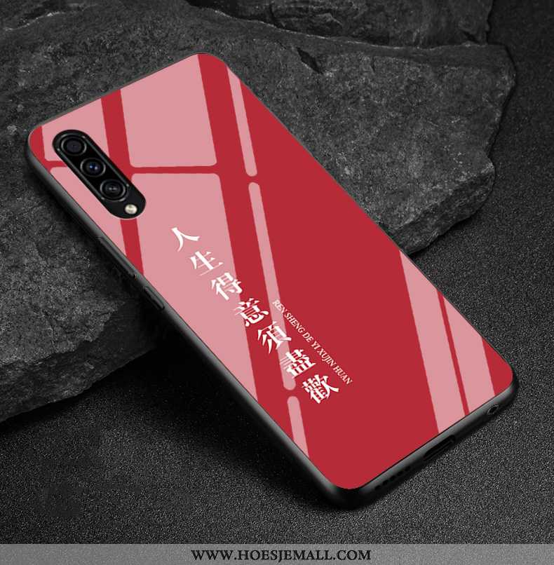 Hoes Samsung Galaxy A30s Zacht Siliconen Ster Trend Scheppend Hoesje Rood