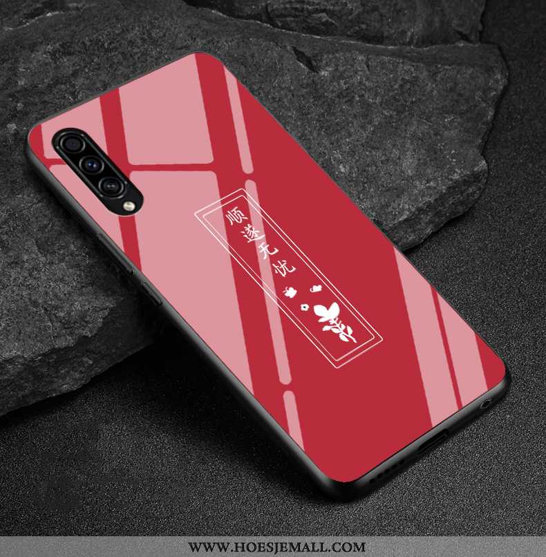 Hoes Samsung Galaxy A30s Zacht Siliconen Ster Trend Scheppend Hoesje Rood