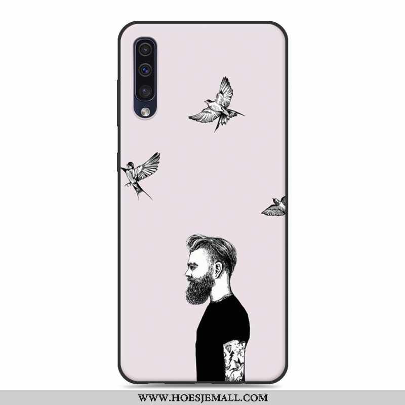 Hoes Samsung Galaxy A30s Siliconen Bescherming Lovers Scheppend Trend Spotprent Ster Roze