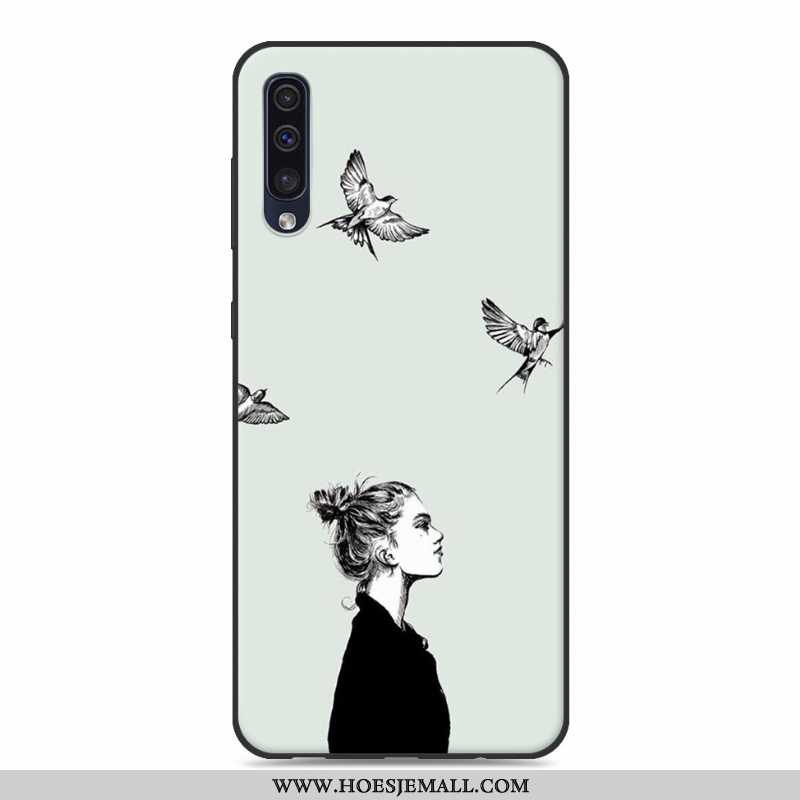 Hoes Samsung Galaxy A30s Siliconen Bescherming Lovers Scheppend Trend Spotprent Ster Roze