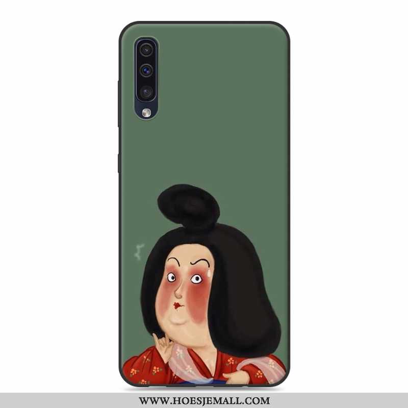 Hoes Samsung Galaxy A30s Siliconen Bescherming Lovers Scheppend Trend Spotprent Ster Roze