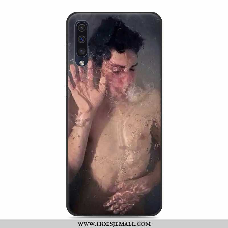 Hoes Samsung Galaxy A30s Siliconen Bescherming Lovers Scheppend Trend Spotprent Ster Roze