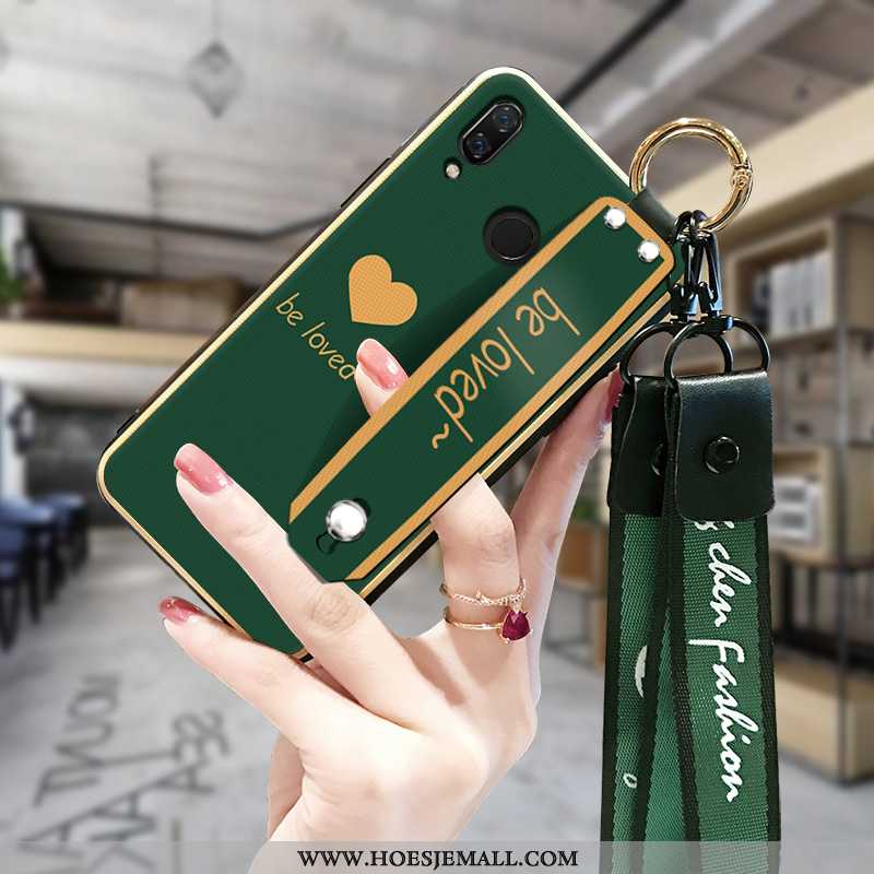 Hoes Samsung Galaxy A40 Hanger Trend Grijs Hoesje Groen Anti-fall