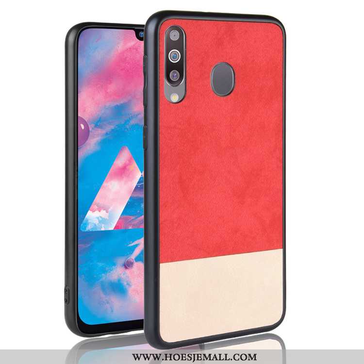 Hoes Samsung Galaxy A40s Bescherming Trend Rood All Inclusive Hoesje Ster