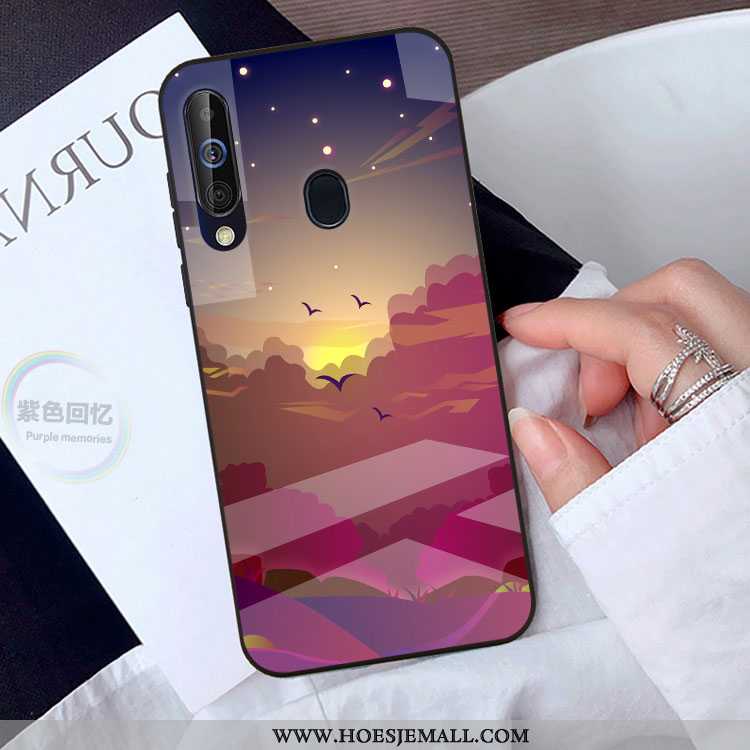 Hoes Samsung Galaxy A40s Bescherming Glas Groen Scheppend Hoesje Trend Persoonlijk