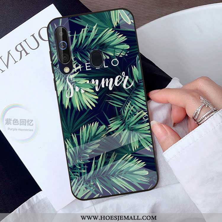 Hoesje Samsung Galaxy A40s Bescherming Glas Mobiele Telefoon Hoes Spiegel Zwart Scheppend Zwarte