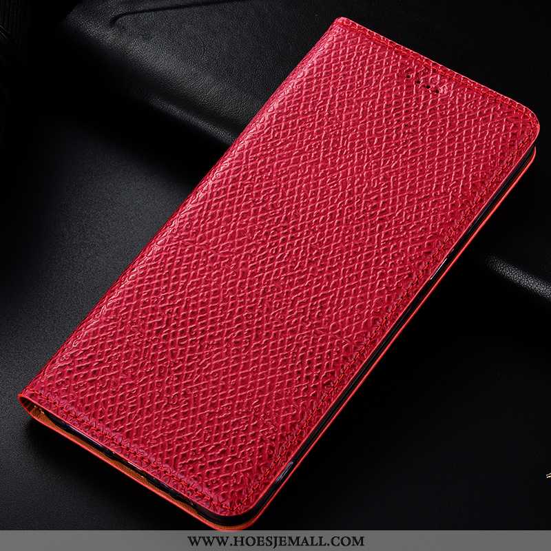 Hoes Samsung Galaxy A40s Patroon Bescherming Mesh All Inclusive Anti-fall Folio Rood