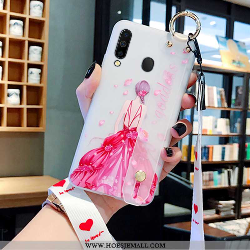 Hoesje Samsung Galaxy A40s Scheppend Bescherming Net Red Hoes Anti-fall Roze