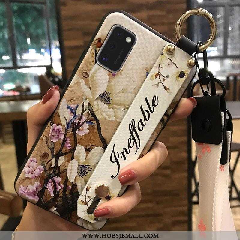 Hoesje Samsung Galaxy A41 Hanger Trend Wit Ondersteuning Mobiele Telefoon Vers Witte