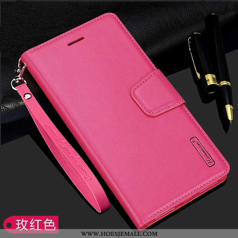 Hoes Samsung Galaxy A41 Siliconen Leren Hoesje Roze All Inclusive Mobiele Telefoon Folio