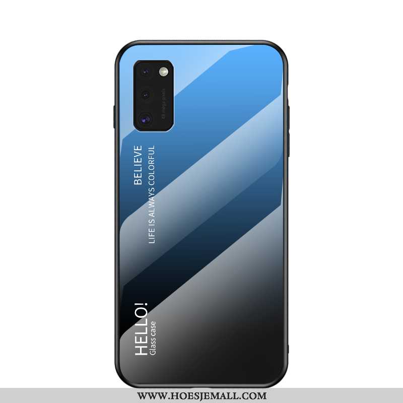 Hoes Samsung Galaxy A41 Mode Trend Verloop Net Red Mobiele Telefoon Hoesje Blauw Blauwe