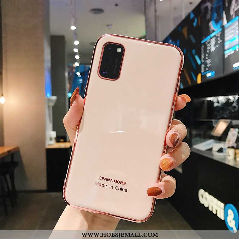 Hoes Samsung Galaxy A41 Dun Zacht Mobiele Telefoon Licht Ster Scheppend Roze