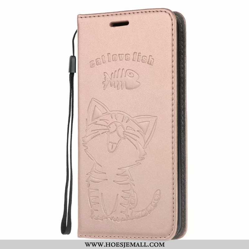 Hoes Samsung Galaxy A41 Leren Hoesje Grijs Clamshell All Inclusive Ster Mobiele Telefoon