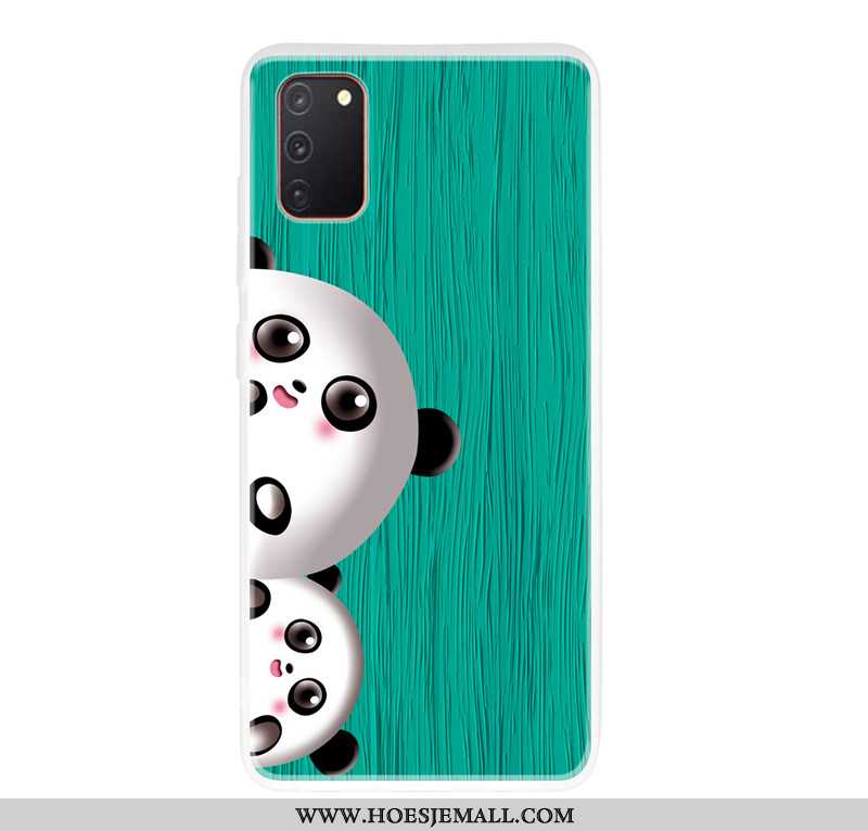 Hoesje Samsung Galaxy A41 Patroon Hout Kat Beren Groen All Inclusive