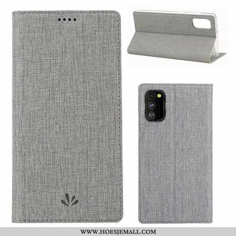 Hoesje Samsung Galaxy A41 Patroon Bescherming Grijs Kaart Hoes Ster