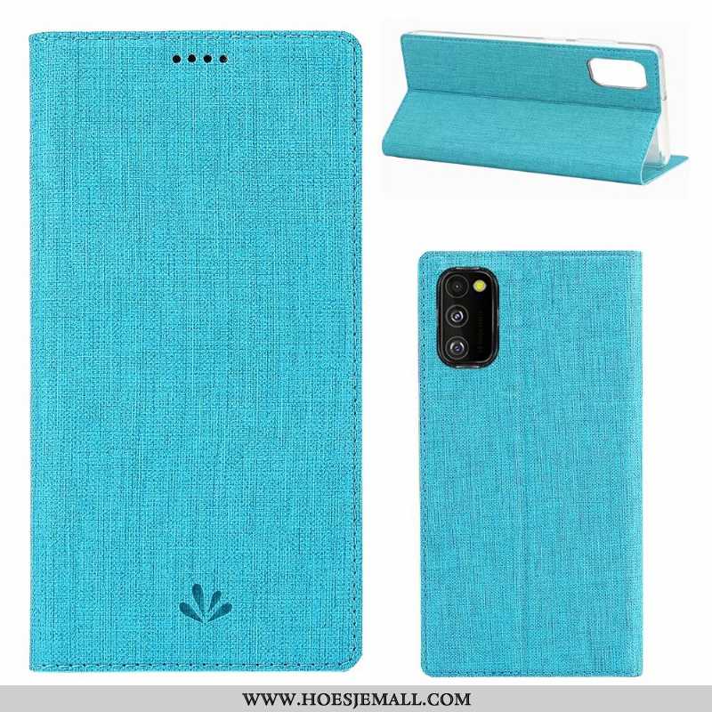 Hoesje Samsung Galaxy A41 Patroon Bescherming Grijs Kaart Hoes Ster