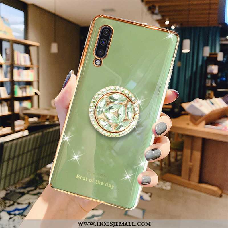 Hoes Samsung Galaxy A50 Mode Luxe Bescherming Hoesje Plating Grijs Groen