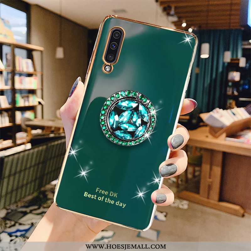 Hoes Samsung Galaxy A50 Mode Luxe Bescherming Hoesje Plating Grijs Groen