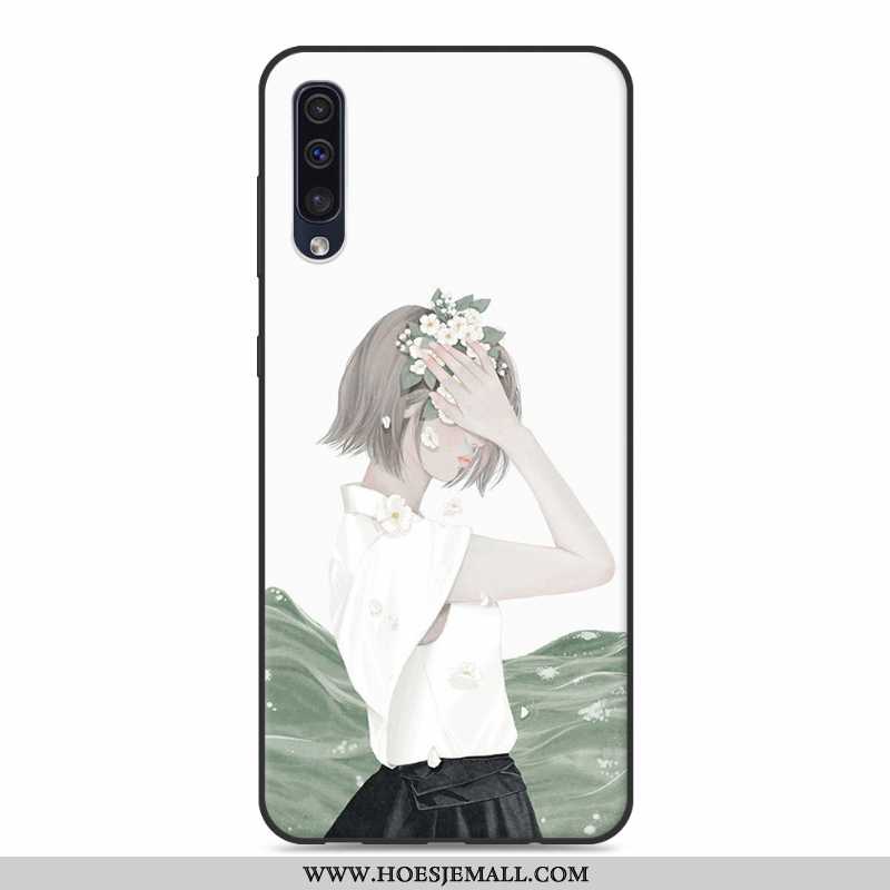 Hoesje Samsung Galaxy A50 Bescherming Persoonlijk Anti-fall Zacht Trend Siliconen Mini Witte