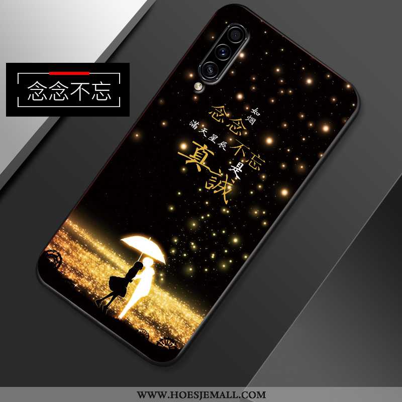 Hoesje Samsung Galaxy A50 Bescherming Schrobben Net Red Dun Super Mobiele Telefoon Ster Donkerblauwe