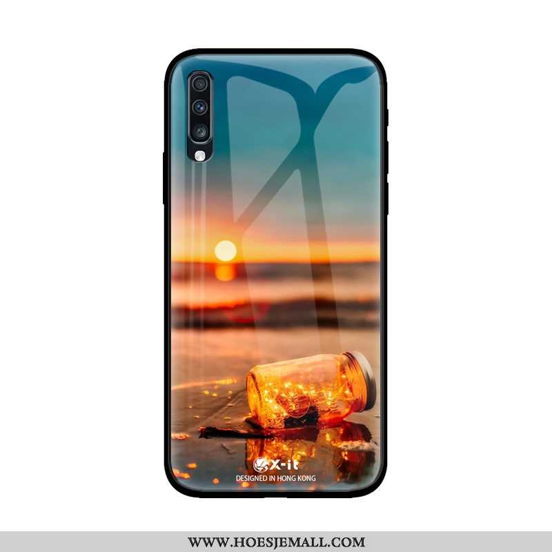 Hoesje Samsung Galaxy A50 Scheppend Trend Hoes Anti-fall Hard Purper Mode